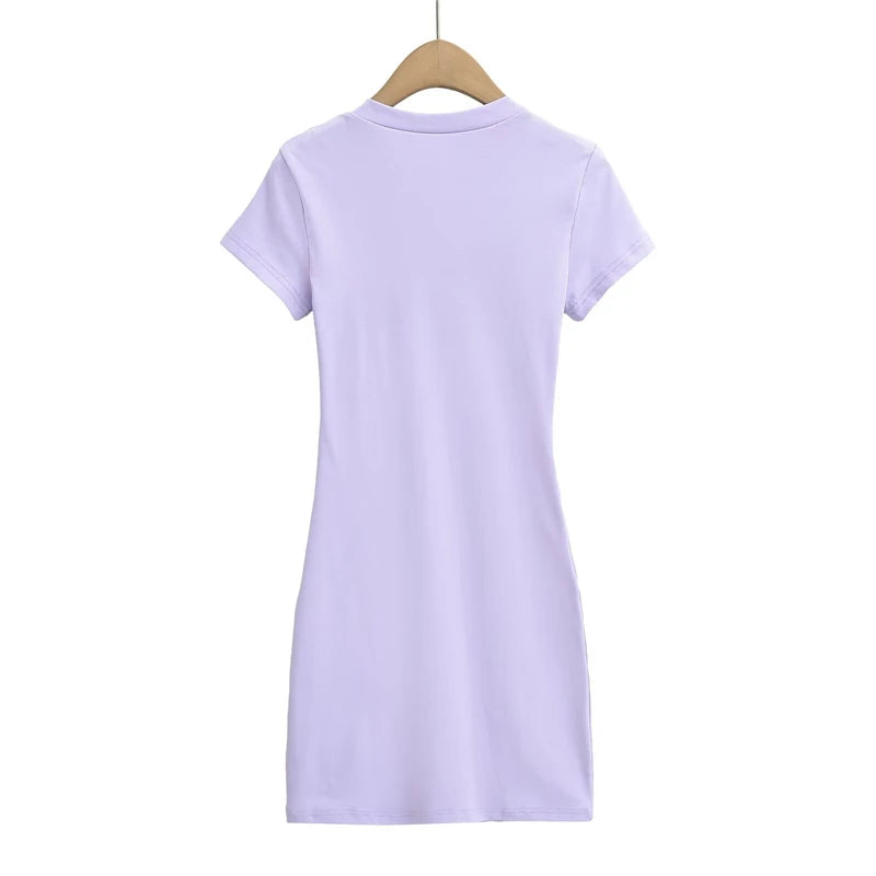 Basic round neckline dress