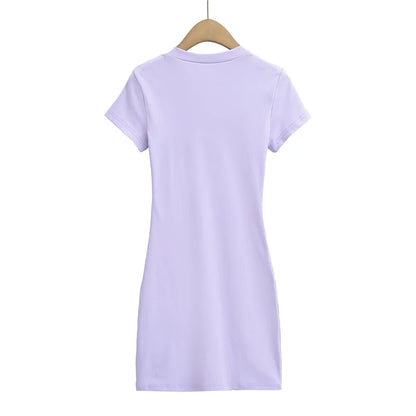 Basic round neckline dress