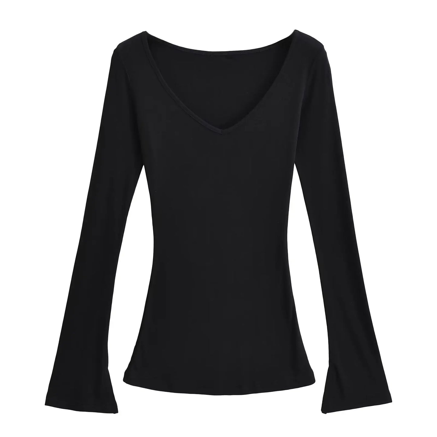 Shirt with flared sleeves