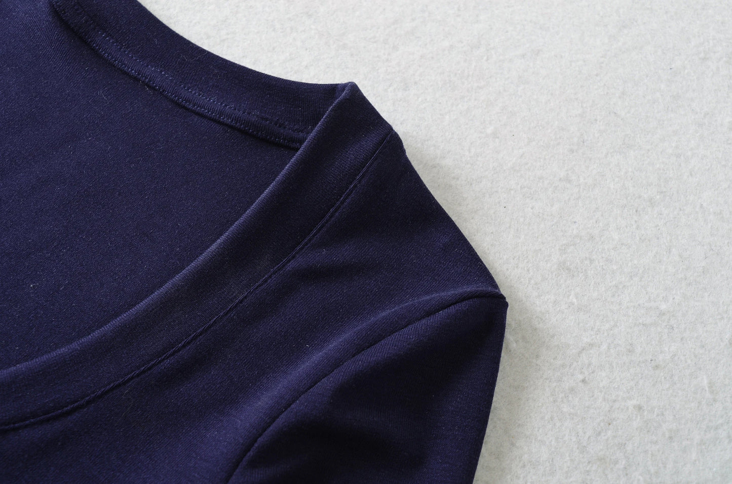 A soft long shirt with a round neckline