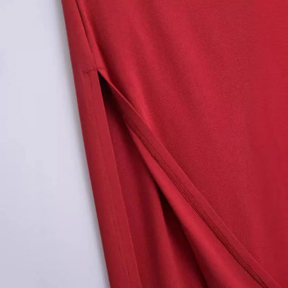 A dress with an opening in the stomach