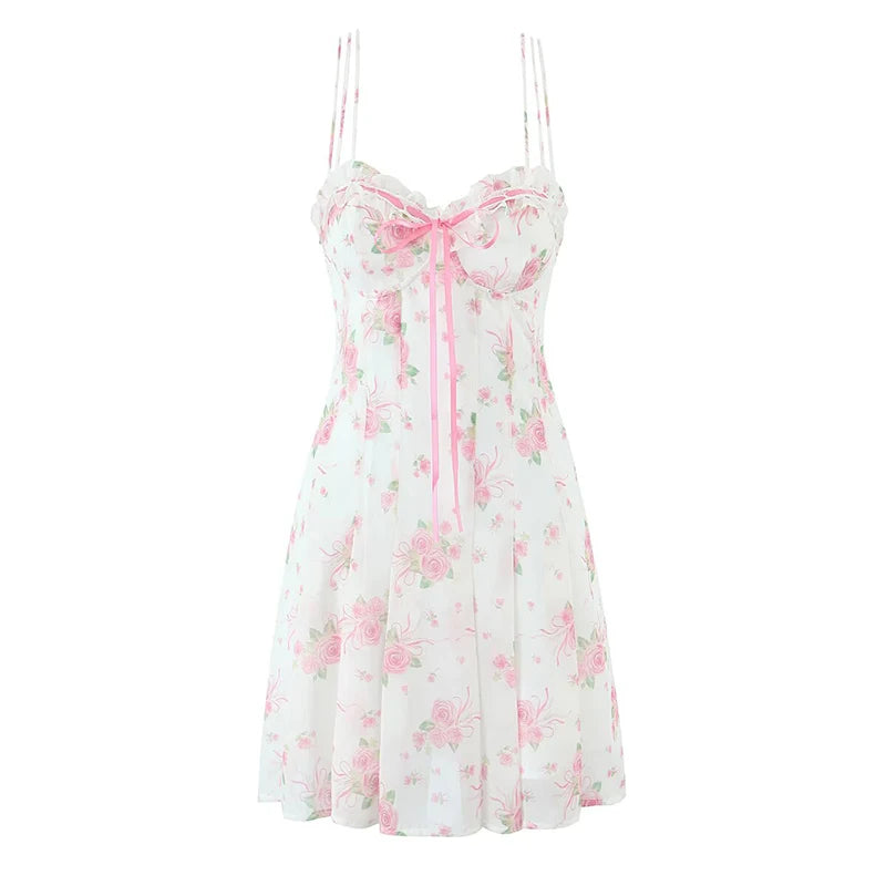 Pink floral dress