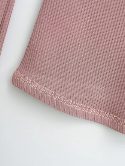 Half-open button-down shirt