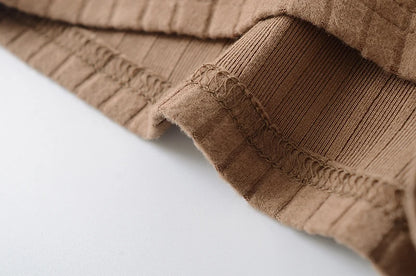 Mini shorts with striped texture