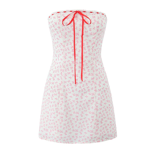 Bow tie dress with ribbon