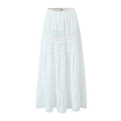 Aesthetic long lace skirt