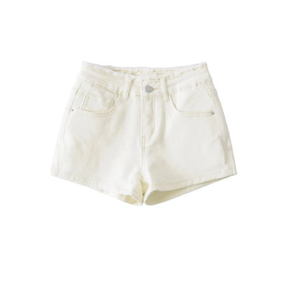 Short jeans with bow ties at the back