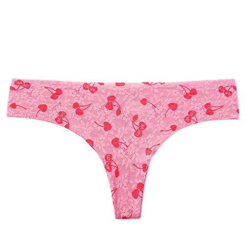 Thong underwear with illustrations