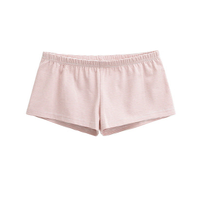 Low cut striped shorts