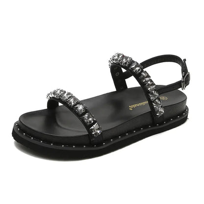 Stone studded sandals