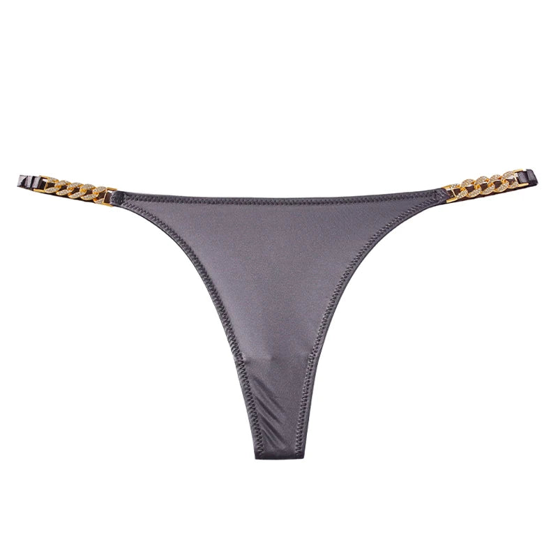 Thong with chains on the sides