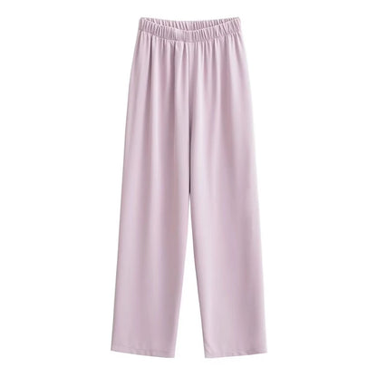 Elastic high waist pants