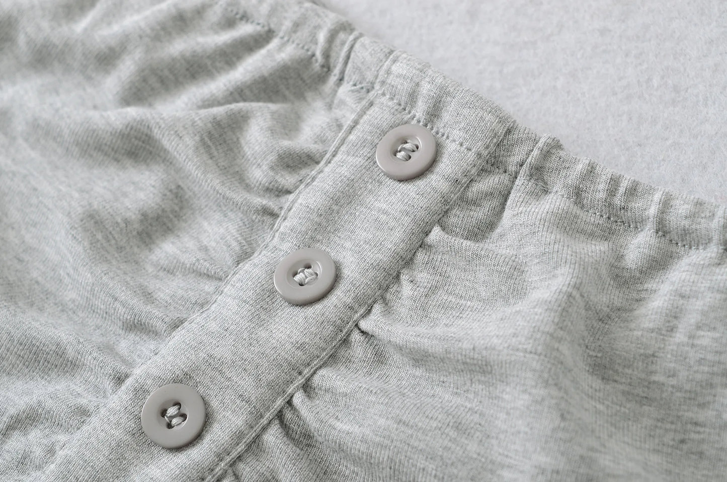 Pajama shorts with buttons
