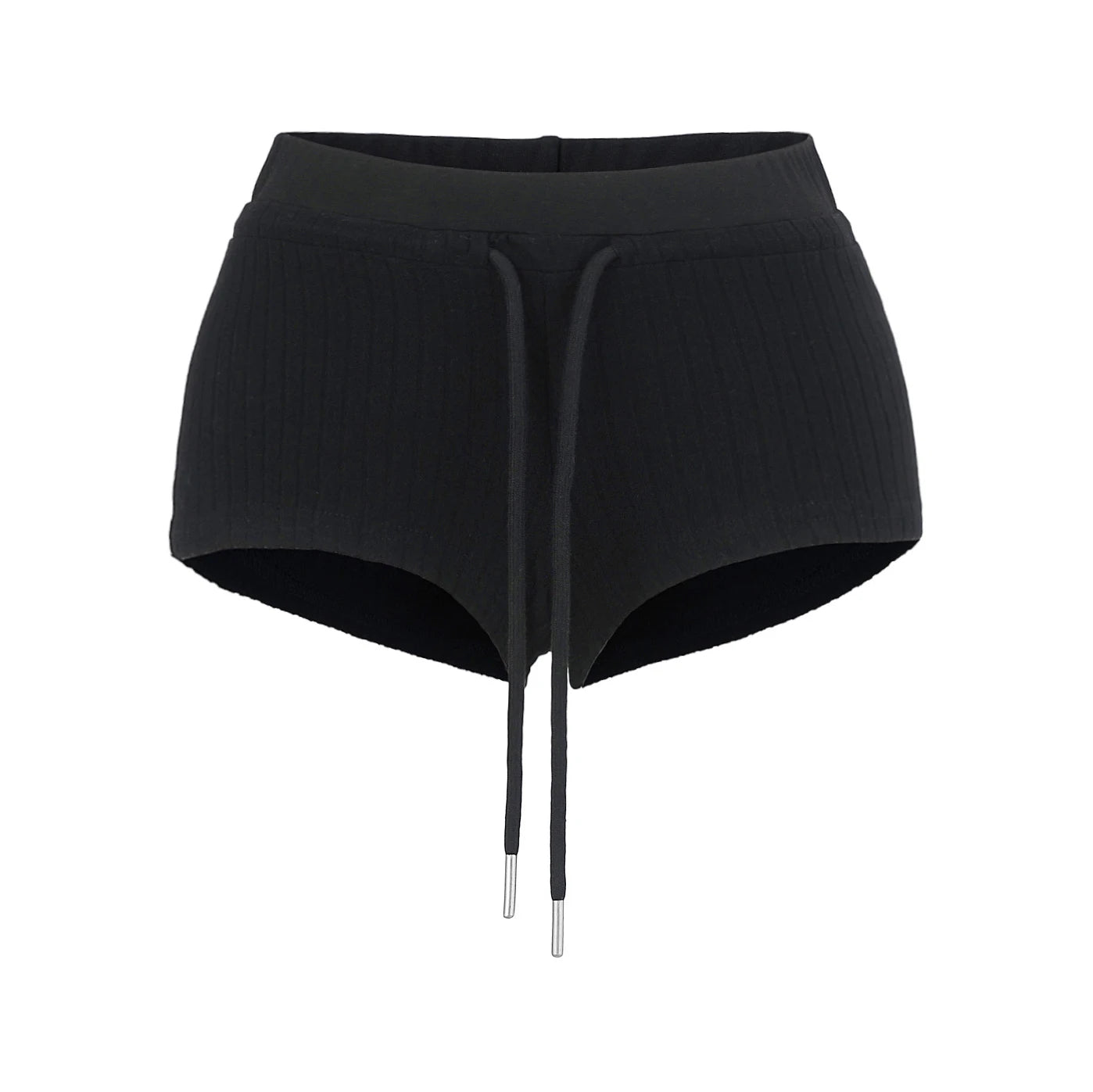 Mini shorts with striped texture