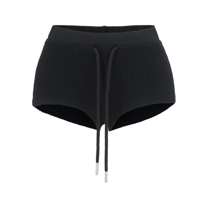Mini shorts with striped texture