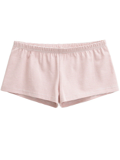 Low cut striped shorts