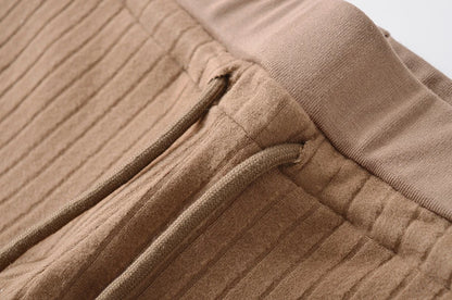 Mini shorts with striped texture