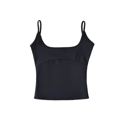 Basic tank top with cleavage