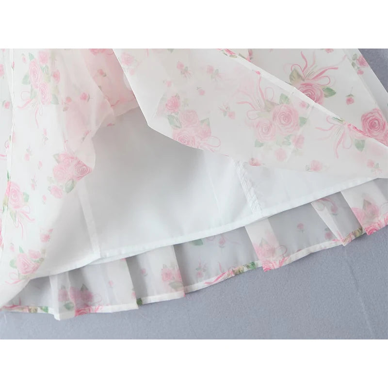 Pink floral dress