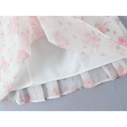 Pink floral dress