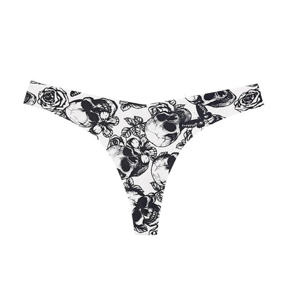 Seamless thong with illustrations