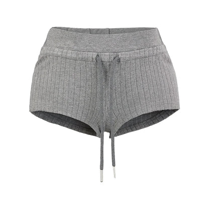 Mini shorts with striped texture