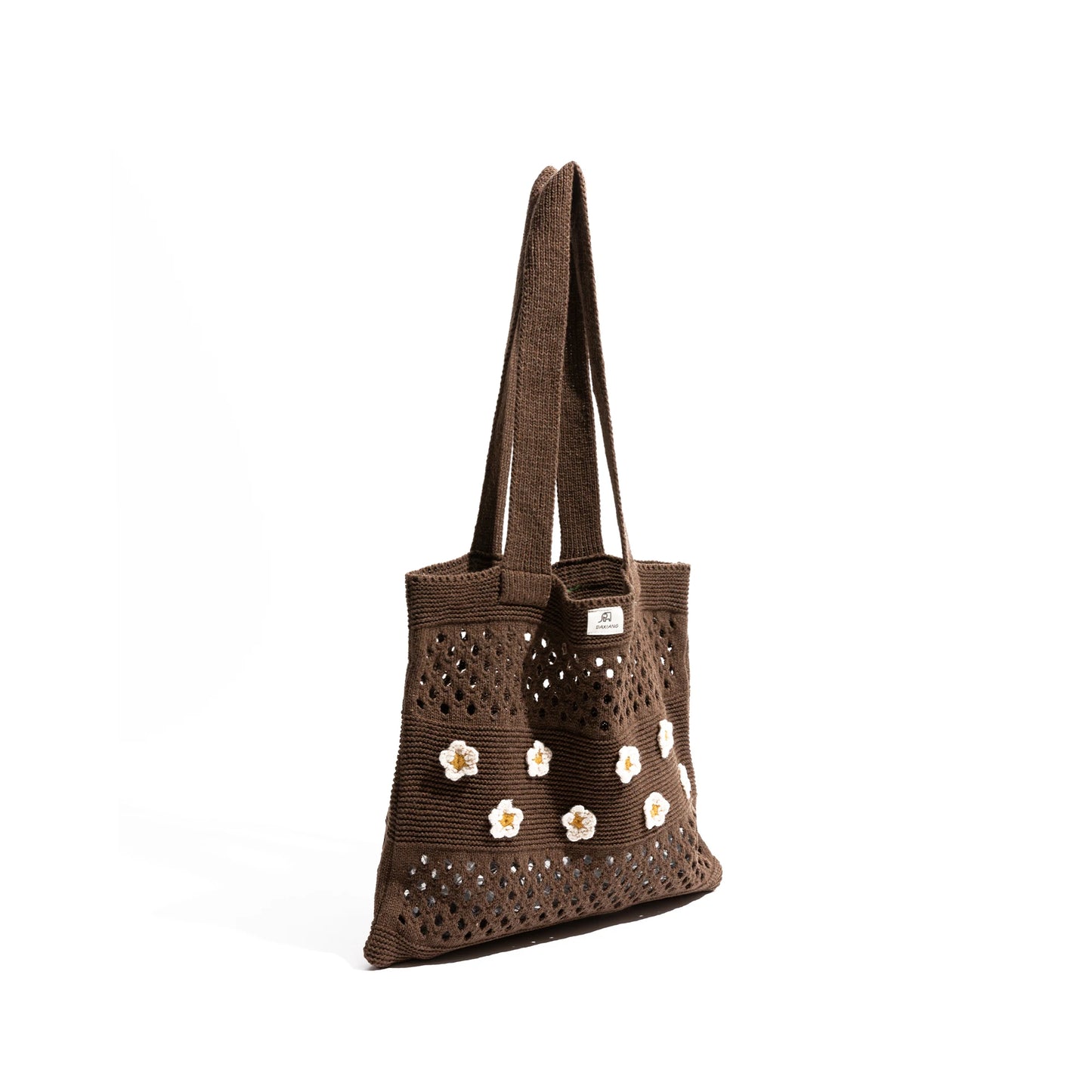 Floral half mesh bag