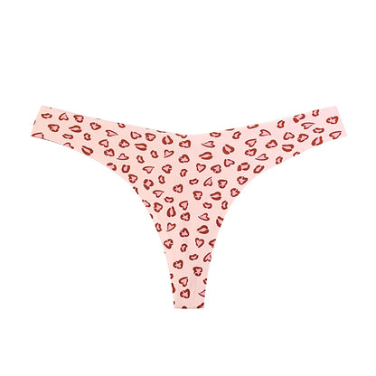 Seamless thong with illustrations
