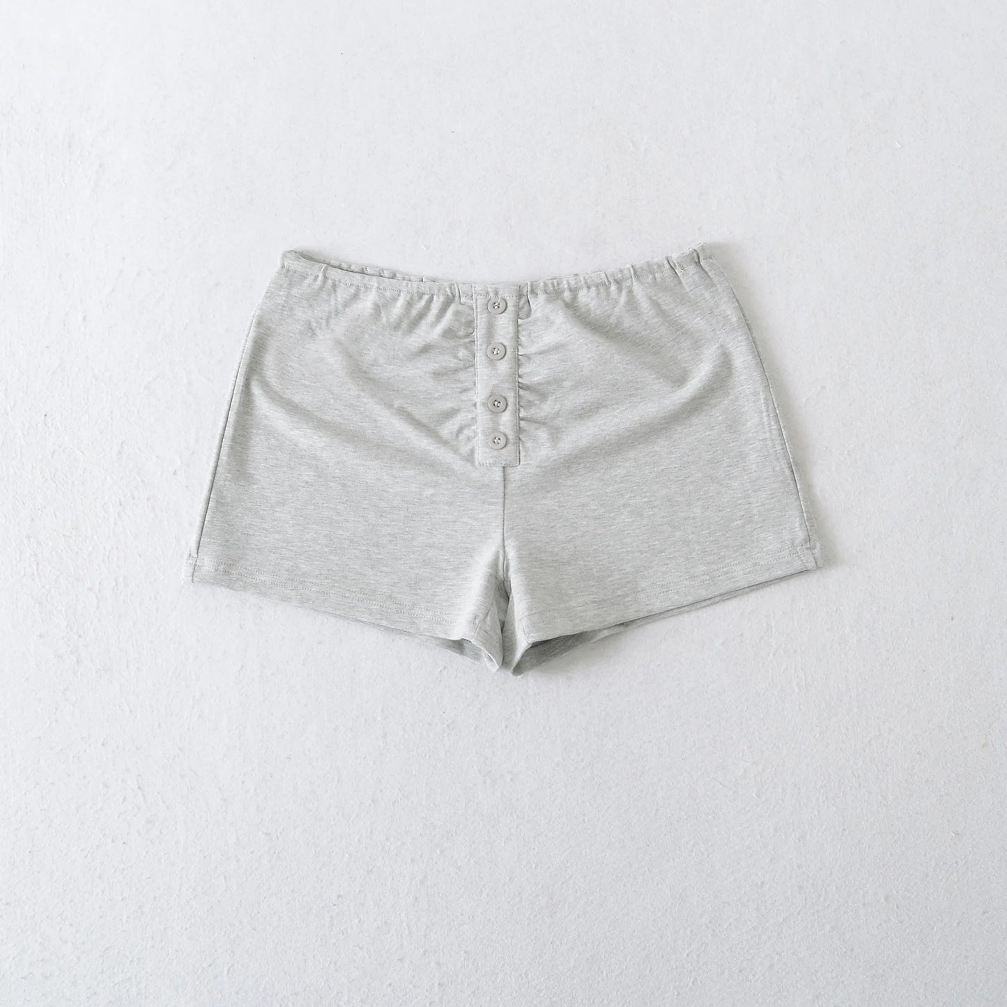 Pajama shorts with buttons
