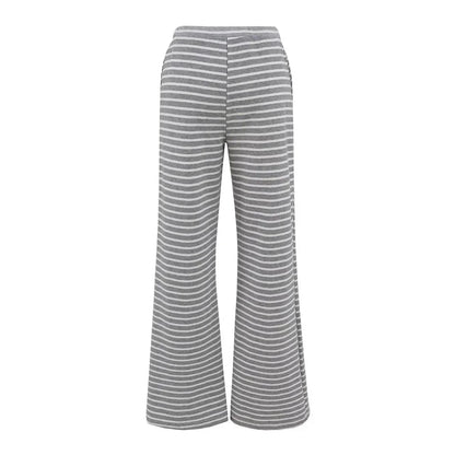 Soft flared striped pants