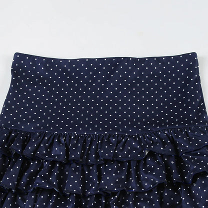 Dotted skirt and tank top set
