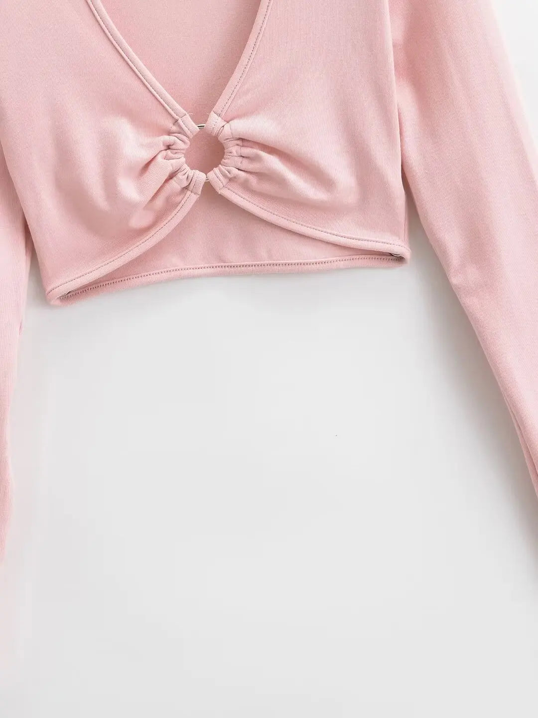Long shirt with a ring at the neckline
