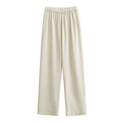 Elastic high waist pants