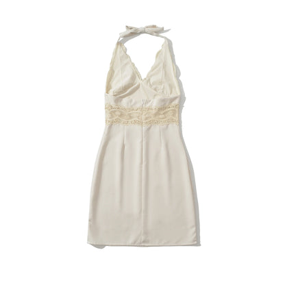 Lace collar dress