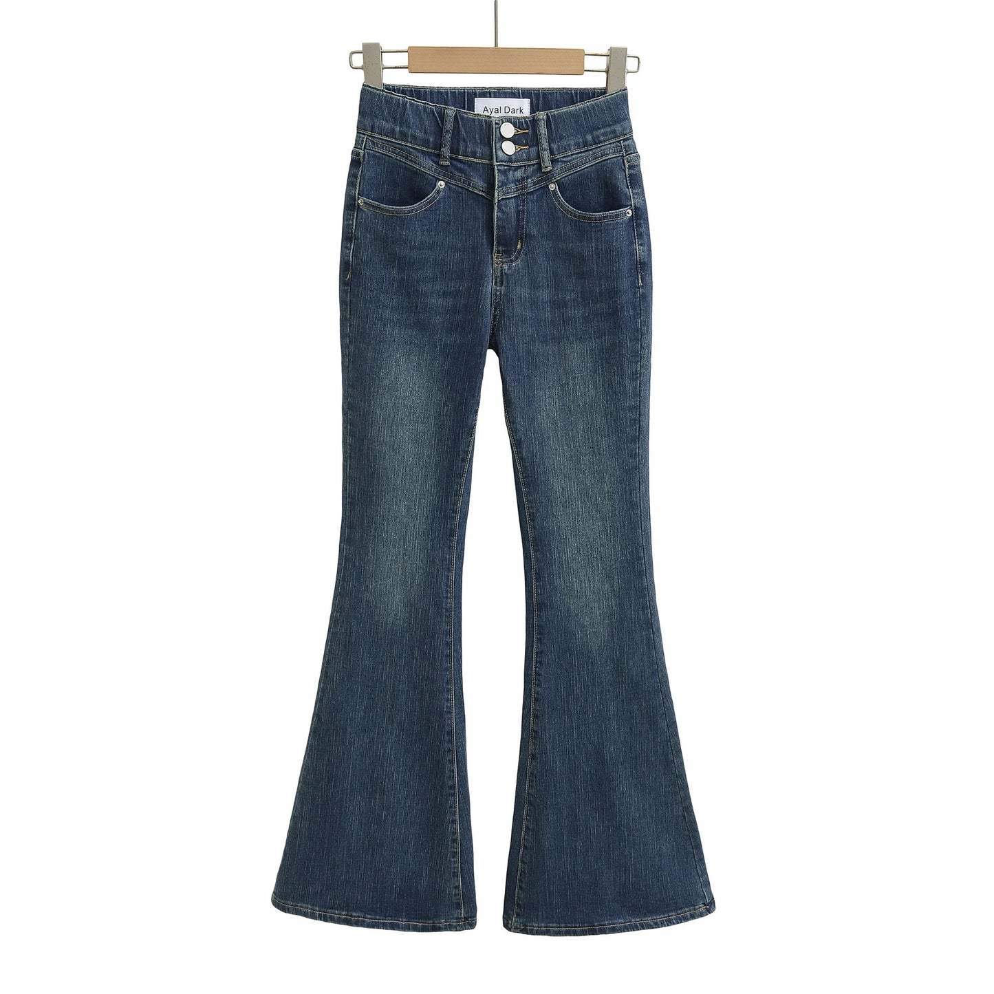 Wide jeans with ribbons at the back