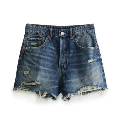 Ripped short jeans