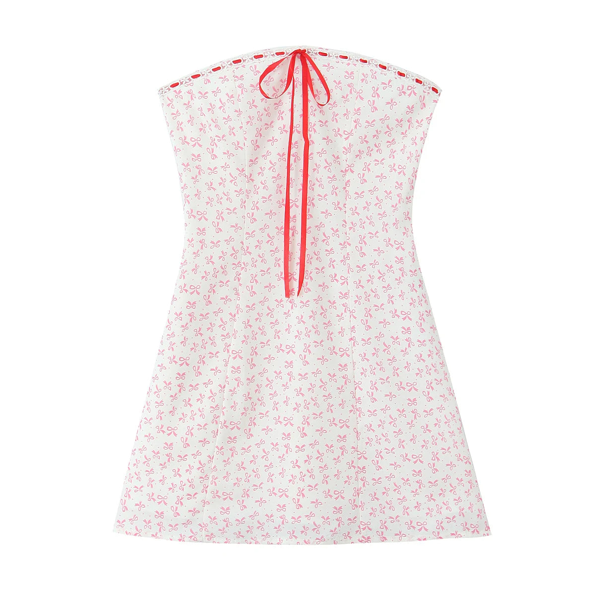 Bow tie dress with ribbon