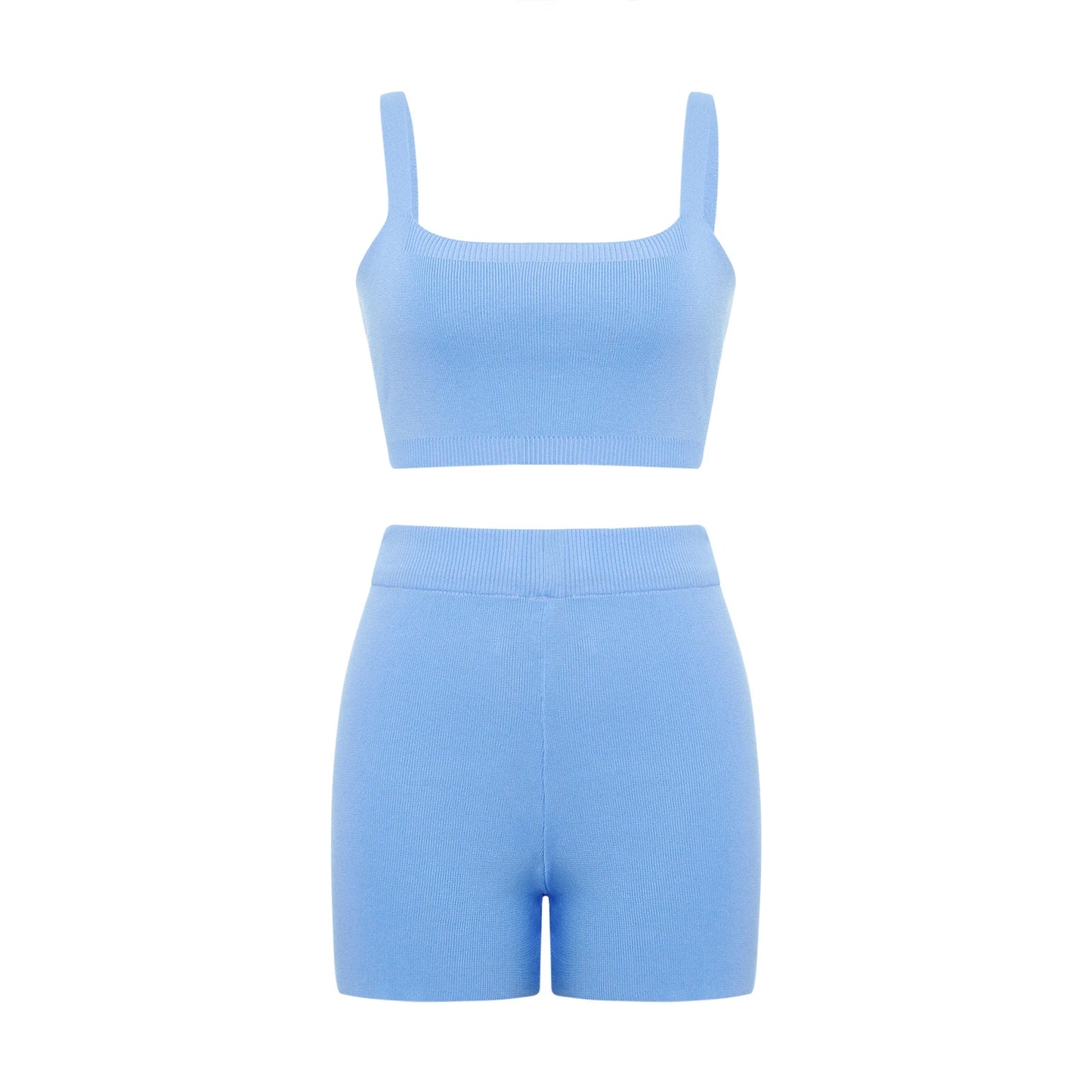 Knitted shorts and top set
