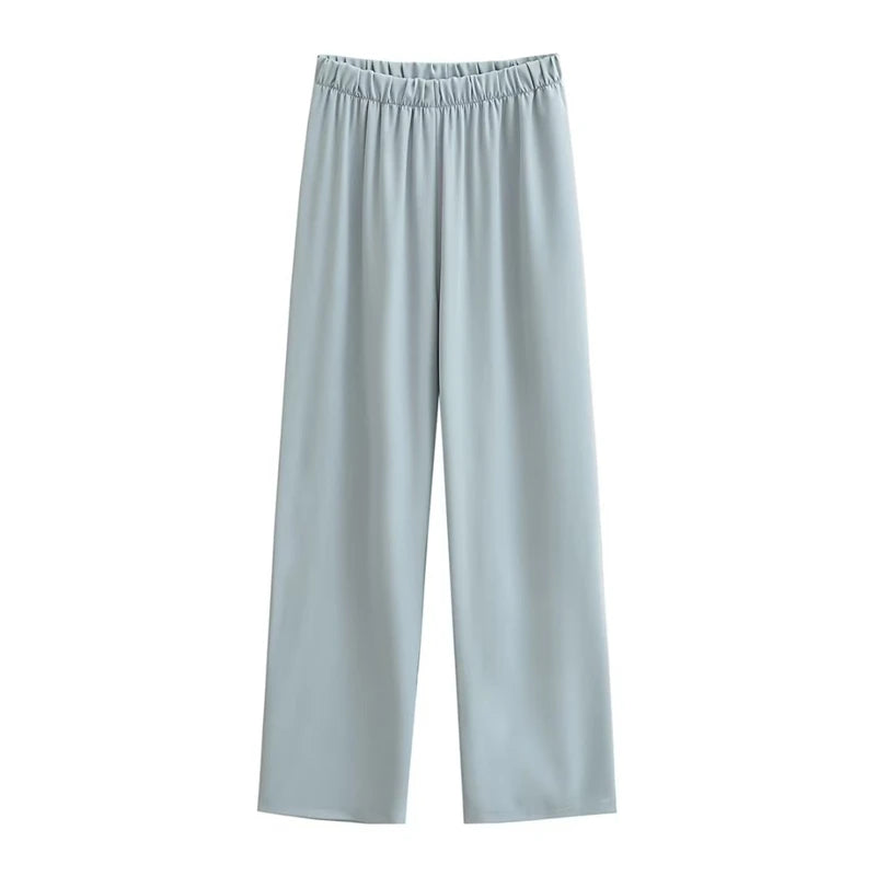 Elastic high waist pants