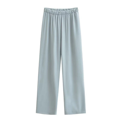 Elastic high waist pants