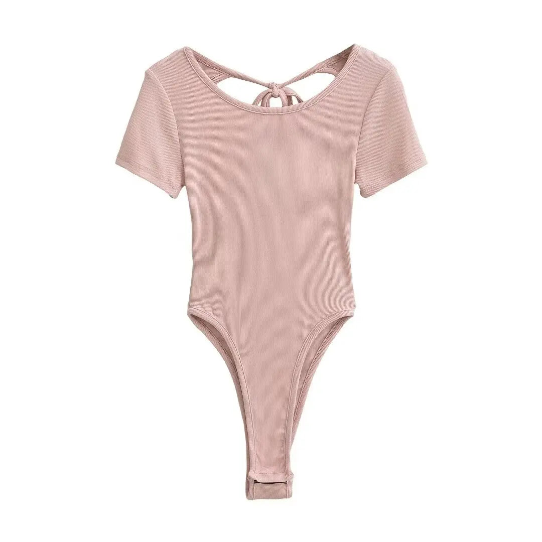 Bodysuit with open tie back