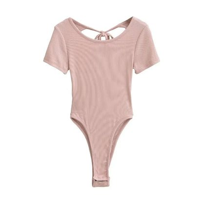 Bodysuit with open tie back