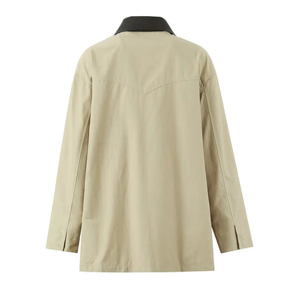 beige oversized coat