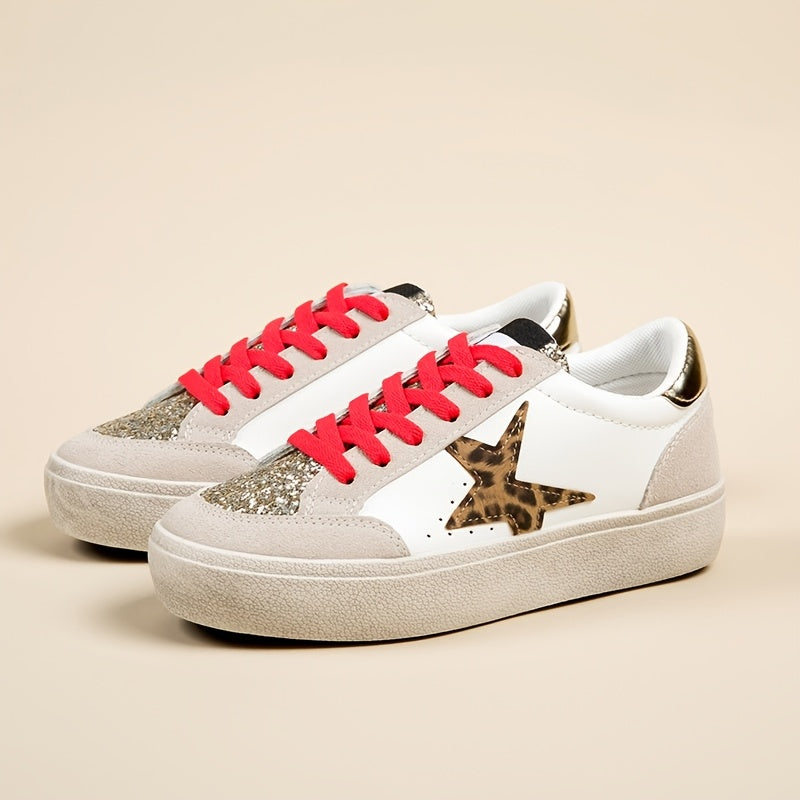 Sneakers with glittering stars